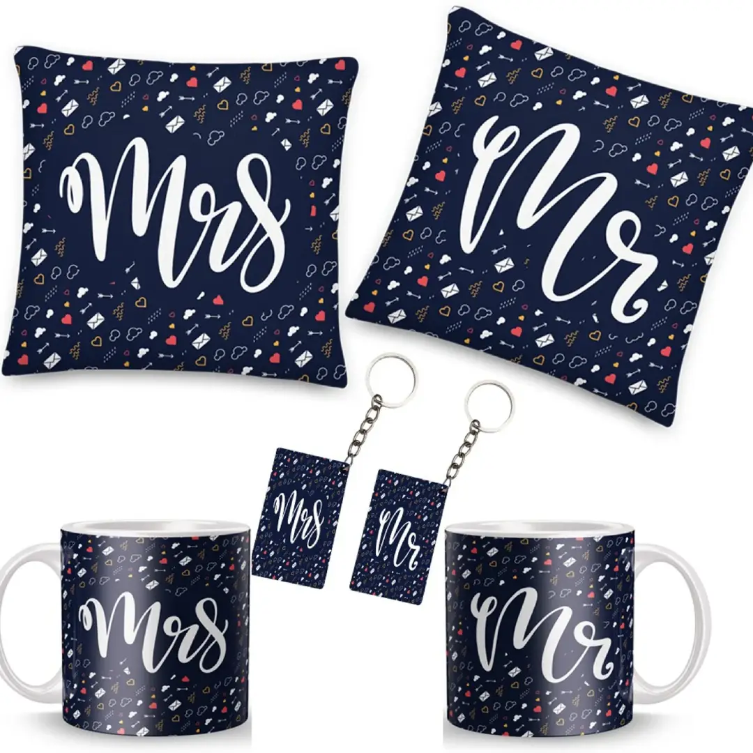 Cushion, Mug, Keychain Gift Set